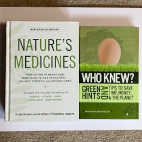 Nature's Medicines & Who Knew? Green Hints books - Lot of 2 - Picture 1 of 3